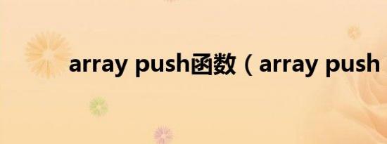 array push函数（array push）